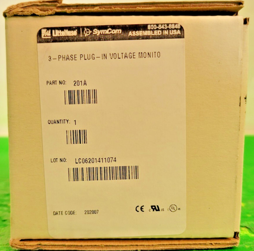 🟠LITTLEFUSE 201A SYMCOM 3-PHASE MOTOR SAVER PESSCO OFFERING 1 G052525-4-11 🗽