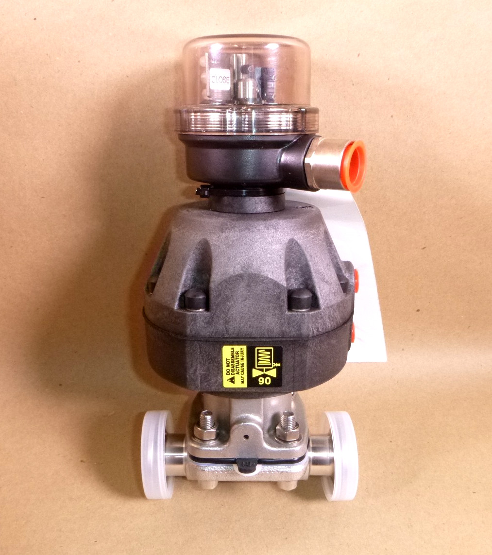 1″ ITT Pneumatic Actuator 90psi B209 W/Tri-Clamp Connection & Mechanical Switch