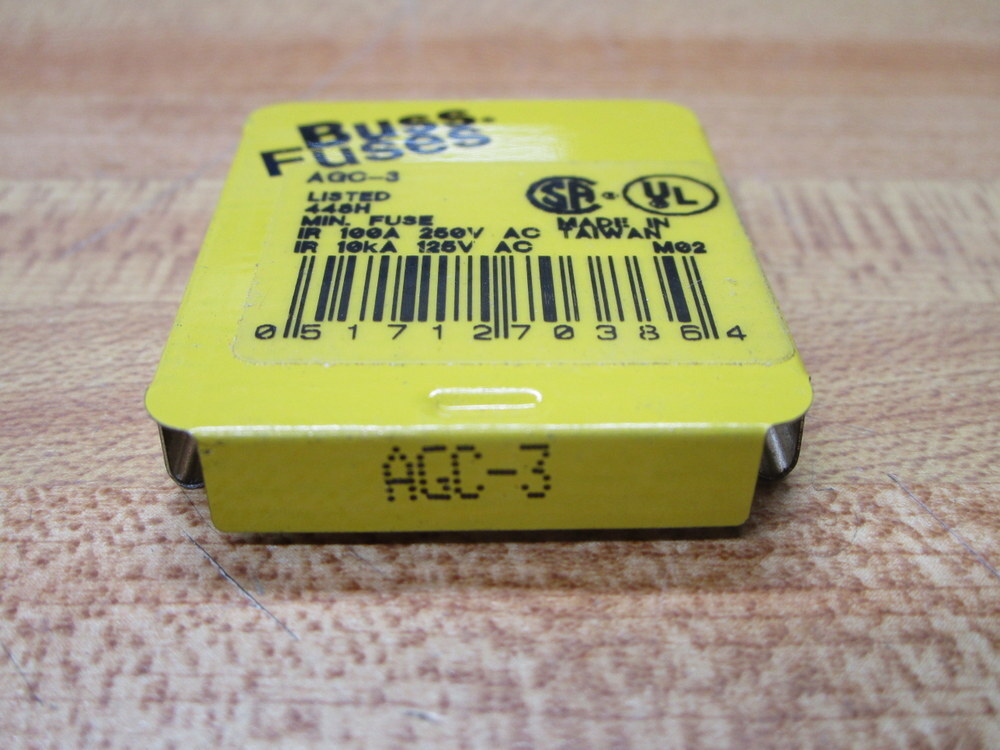 Buss AGC-3 Bussmann Fuse Cross Ref 4XH44 Fine Wire Element (Pack of 10)