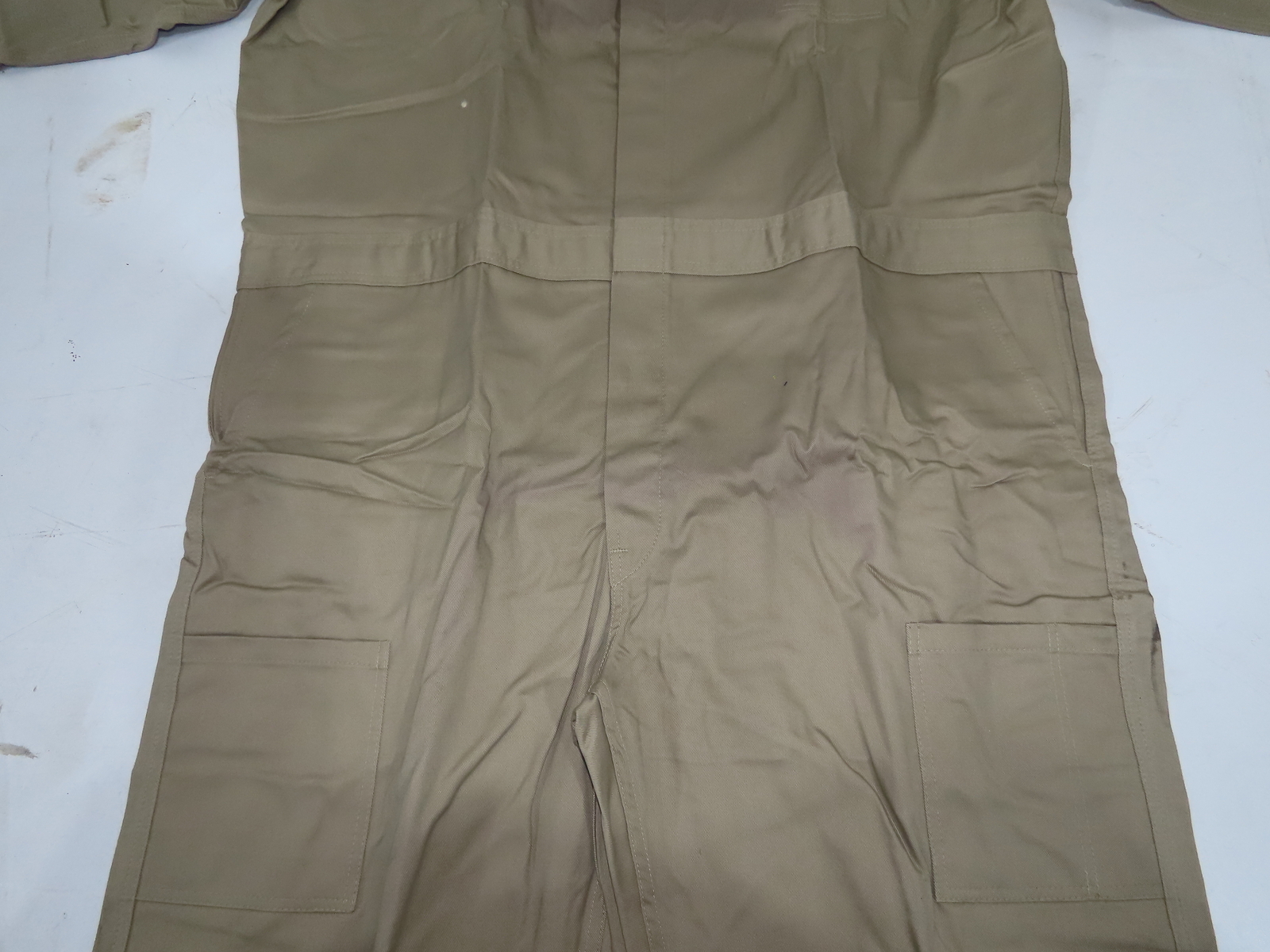 C08720 Fire Resistant Cotton Coveralls Khaki 5xL Hook Wrist/Ankl Closure