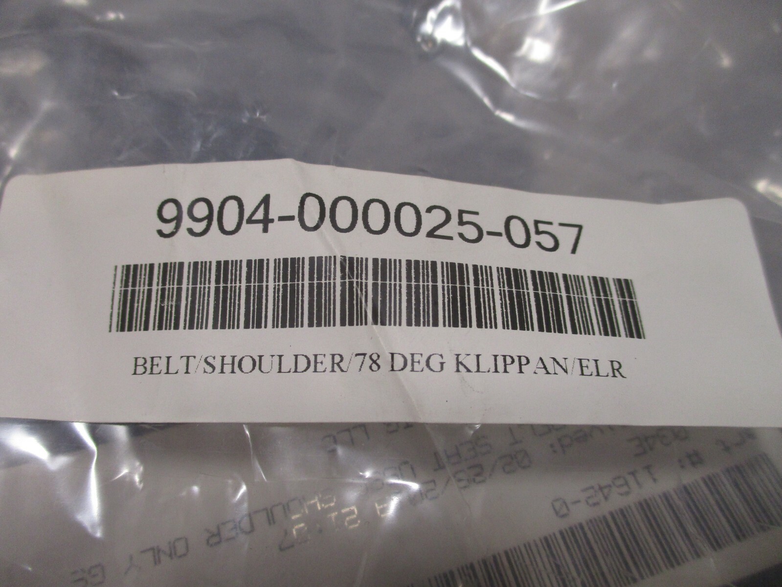 Beams 9904-000025-057 Seat Belt Shoulder 78 Deg. Klippan/ELR Gillig Bus