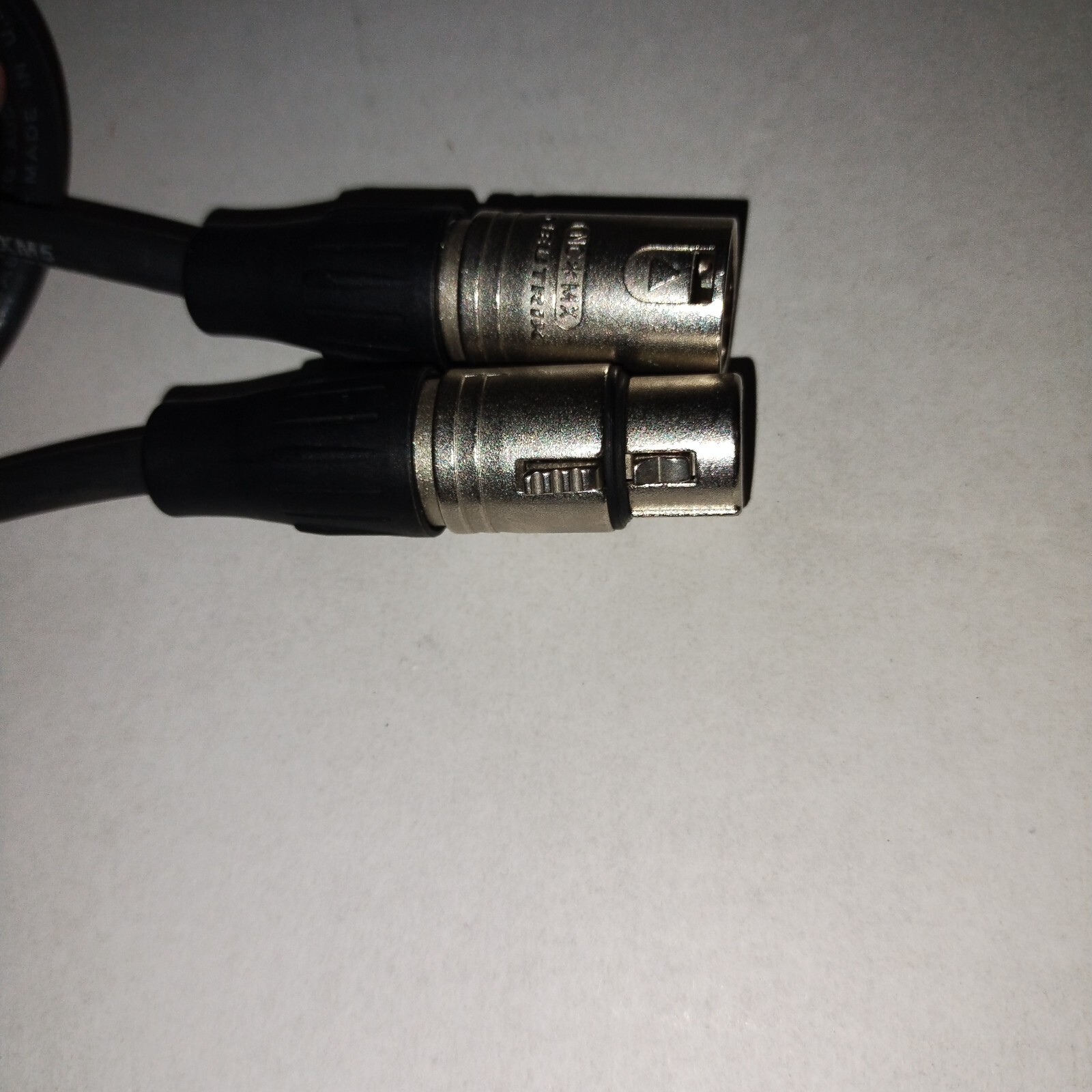 Set of 3 NEUTRIK 3 Pin Male 3 Pin Female 3 MX Cable 4ft-5ft-15ft Made in USA