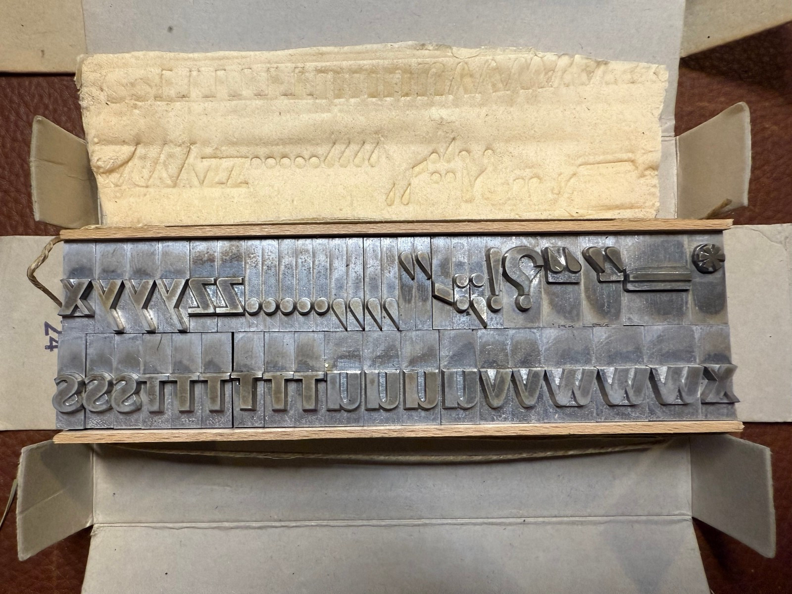 Complete Set Peignot Foundry Pica Printer Type Deberny & Peignot 60pt Lower Case