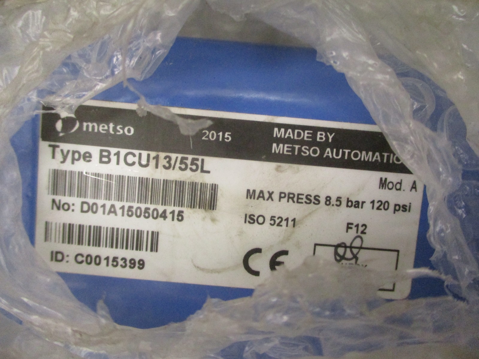 New Open Box Metso B1CU13/55L Pneumatic Actuator 9.5 Bar 120 PSI 52869PRX