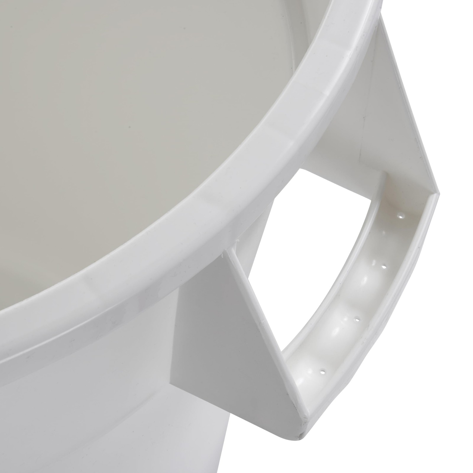 Winco Heavy-Duty Round Waste Container/Trash Can, 10 Gallon, White