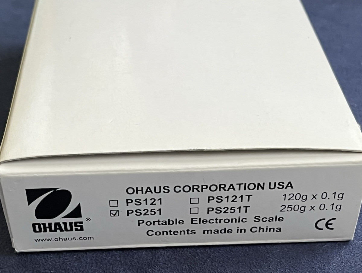 OHAUS PS251 Portable Electronic Scale Capacity 250g x 0.1g Tested Works