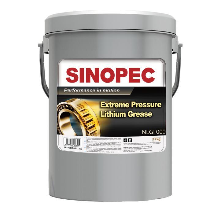 SINOPEC EP000 SEMI-FLUID EP MULTIPURPOSE LITHIUM GREASE NLGI 000 – 35LB 5 GALLON