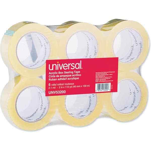 6 Rolls Clear Packing Tape: 1.9 mil Thick, 1.88″ Wide x 110 Yards Long Each