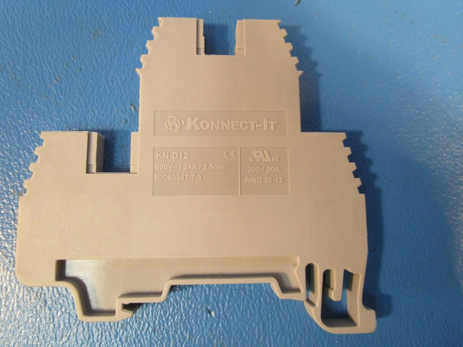 LOT OF 11 Konnect-It KN-D12GRY, Screw Double-Level Feedthrough Terminal Block