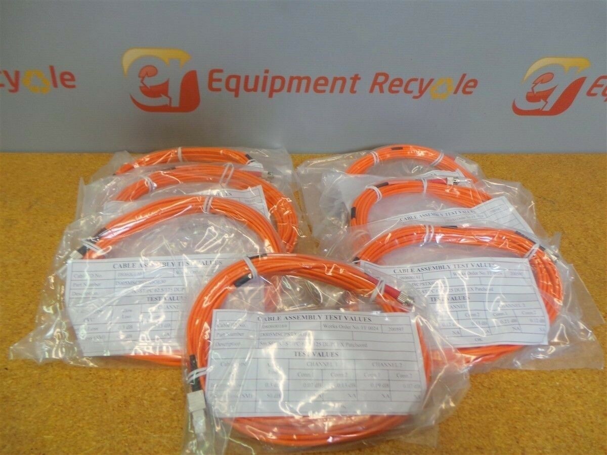 Fiber Optic Patch Cable Duplex Patchcord 080600161 Lot of 6 New.