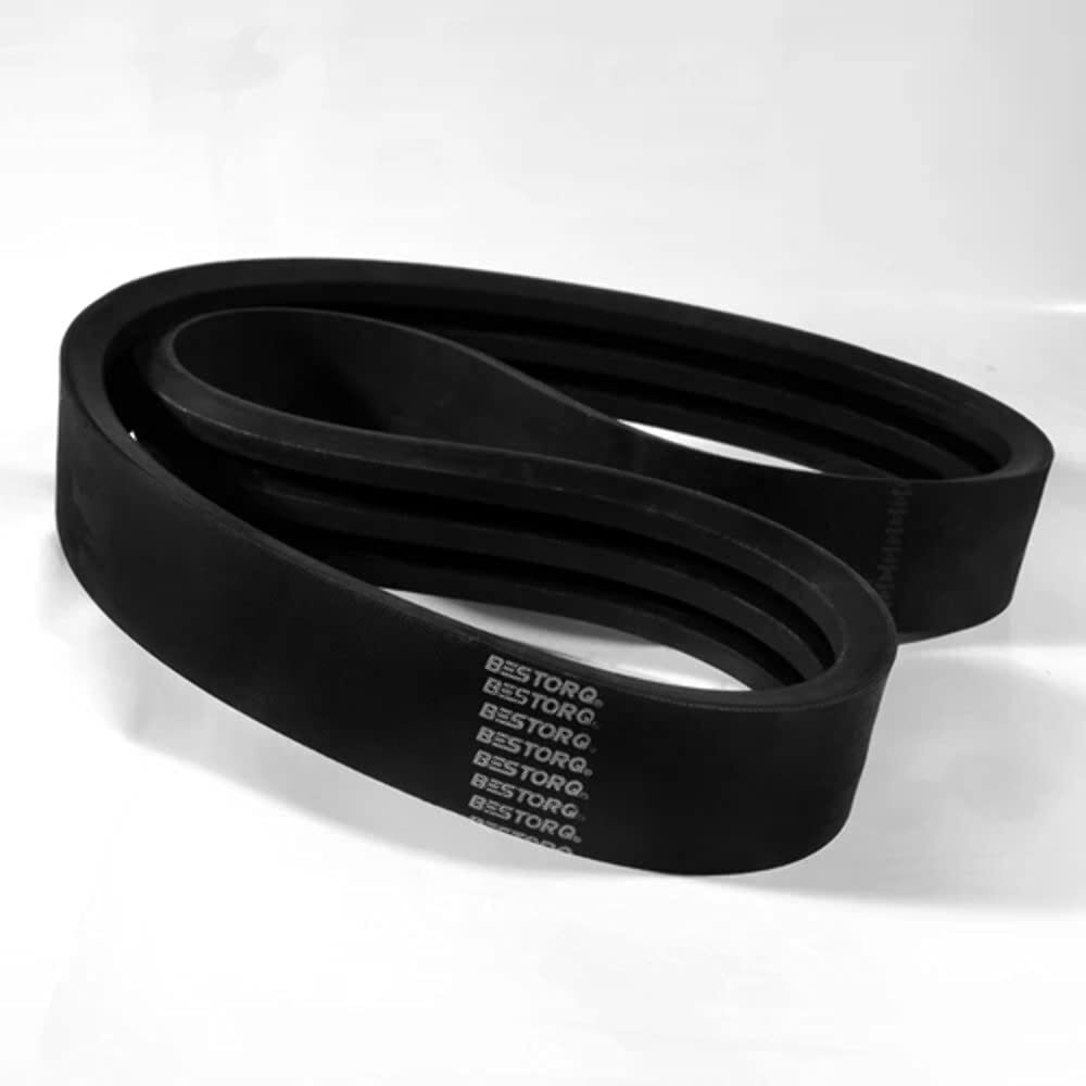 BESTORQ 2/B158 Rubber V-Belt Banded Black 161″ Length x 1.41″ Width x 0.55″