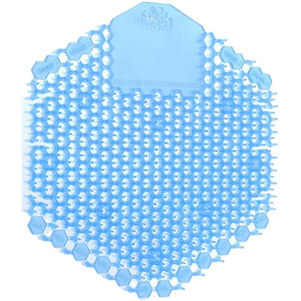 10 Count Fresh Products 3WDS60OMF Urinal Screens, Blue, Ocean Mist Scent