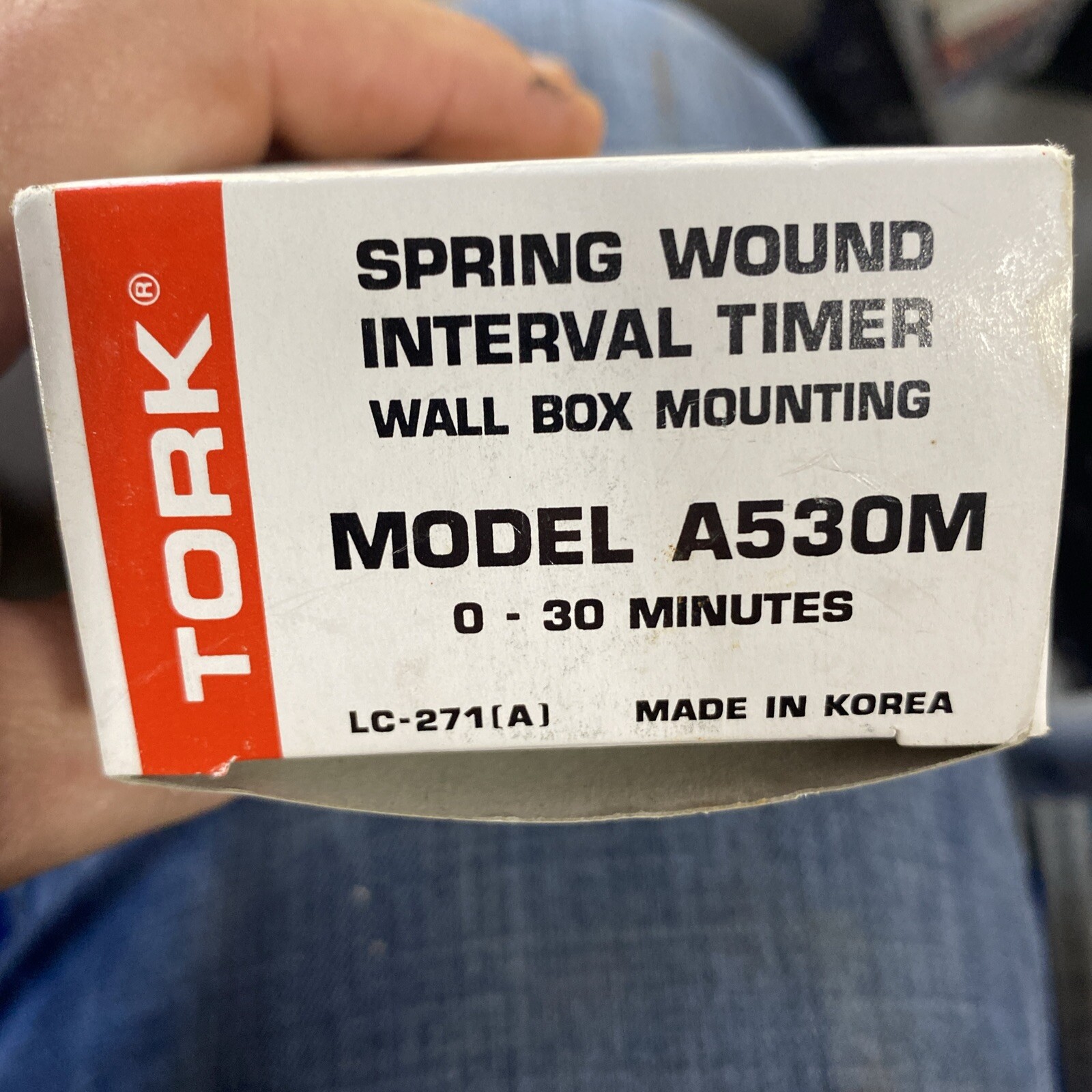TORK A530M Spring-Wound Timer,Range 0 to 30 min.
