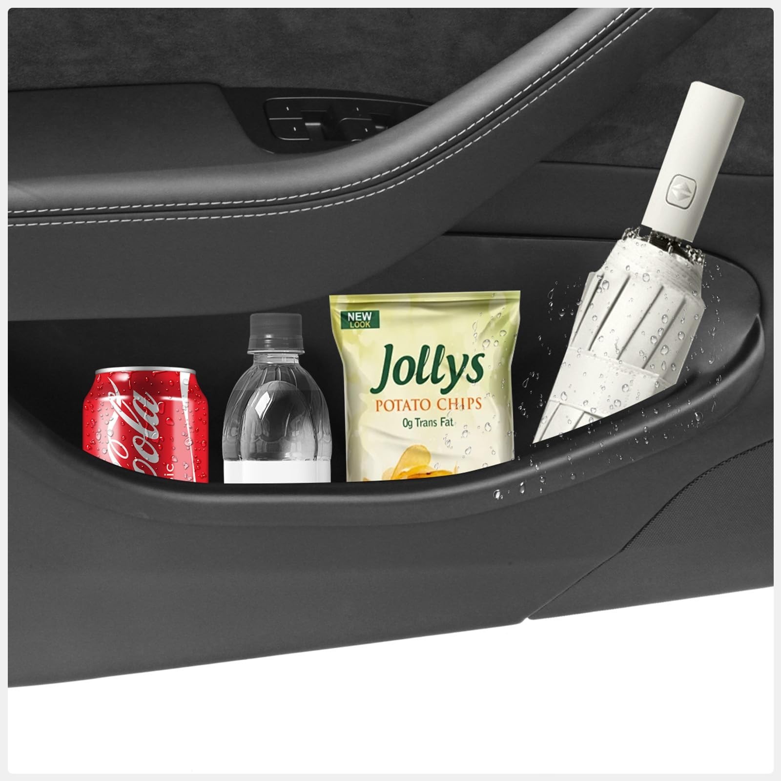 2026 Tesla Model Y Juniper Car Door Side Storage Box Organizer Full-Cover Fro…