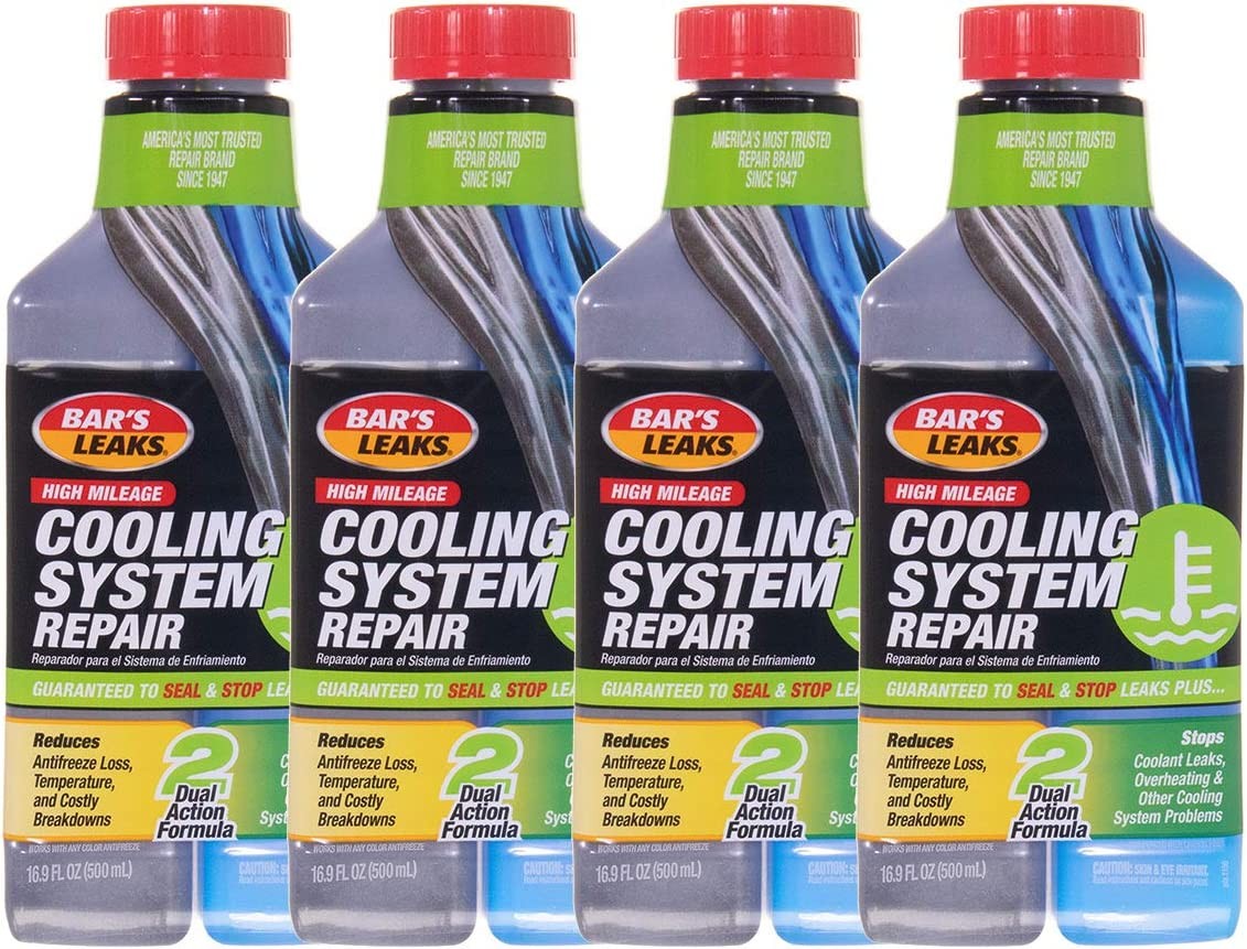 Bar’s Leaks High Mileage Cooling System Repair – 16.9 oz. (Pack of 4),1150-4PK