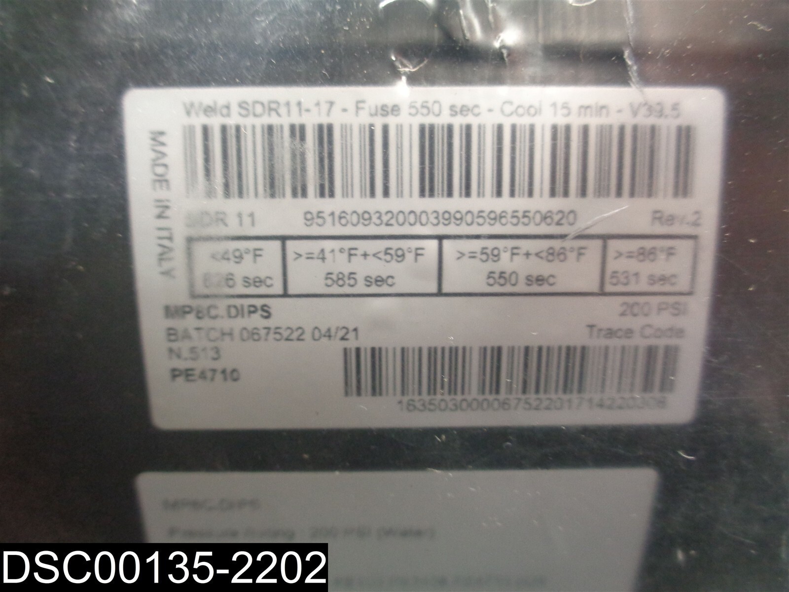 IntegriFuse FM Class 260 200 PSI SDR11-17 MP8C.DIPS 8″