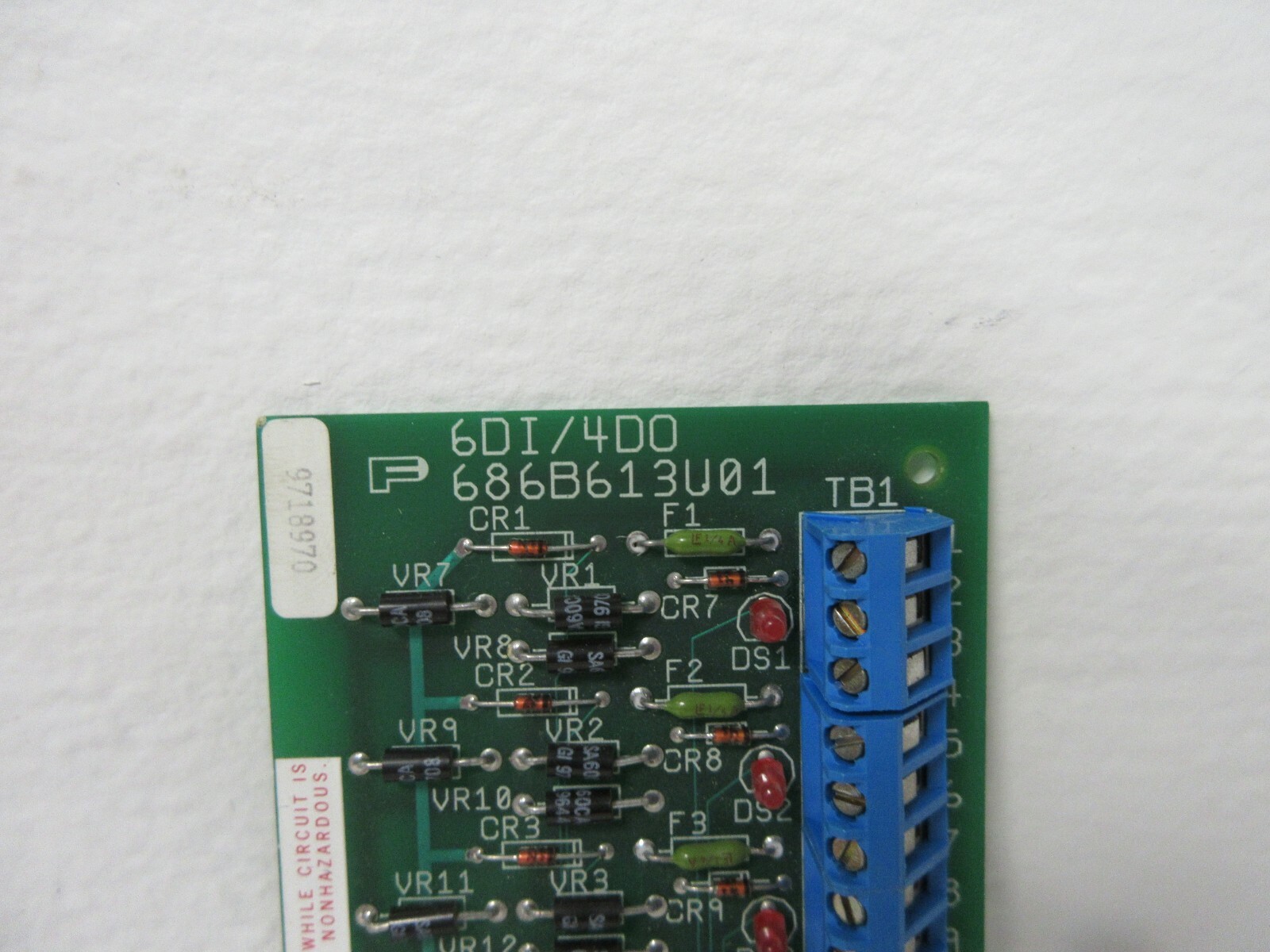 FISCHER & PORTER 686B613U01 REV. 02 USED 6DI/4DO CIRCUIT BOARD 686B613U01