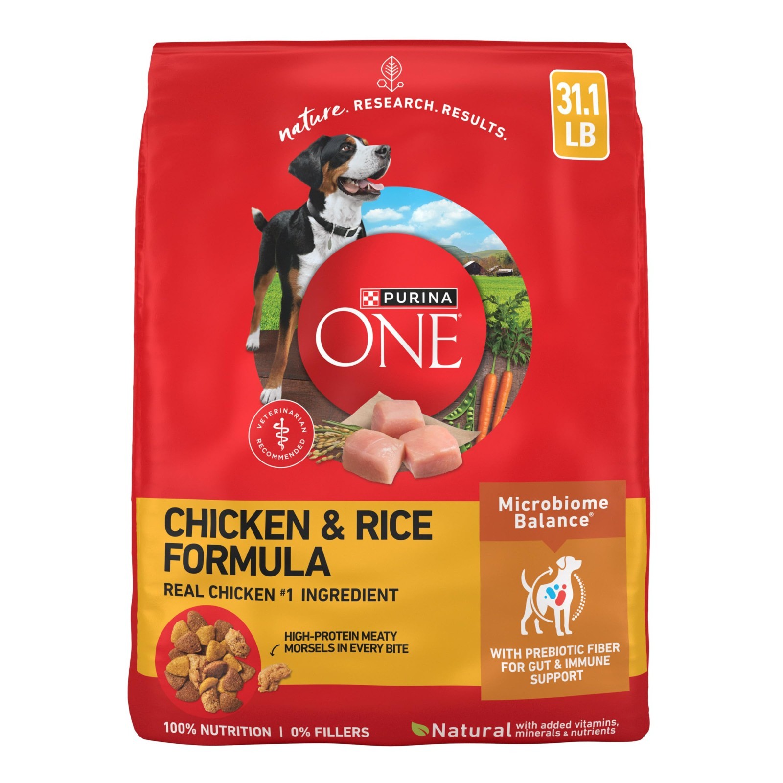 Purina ONE Chicken and Rice Formula Dry Dog Food – 31.1 lb. Bag