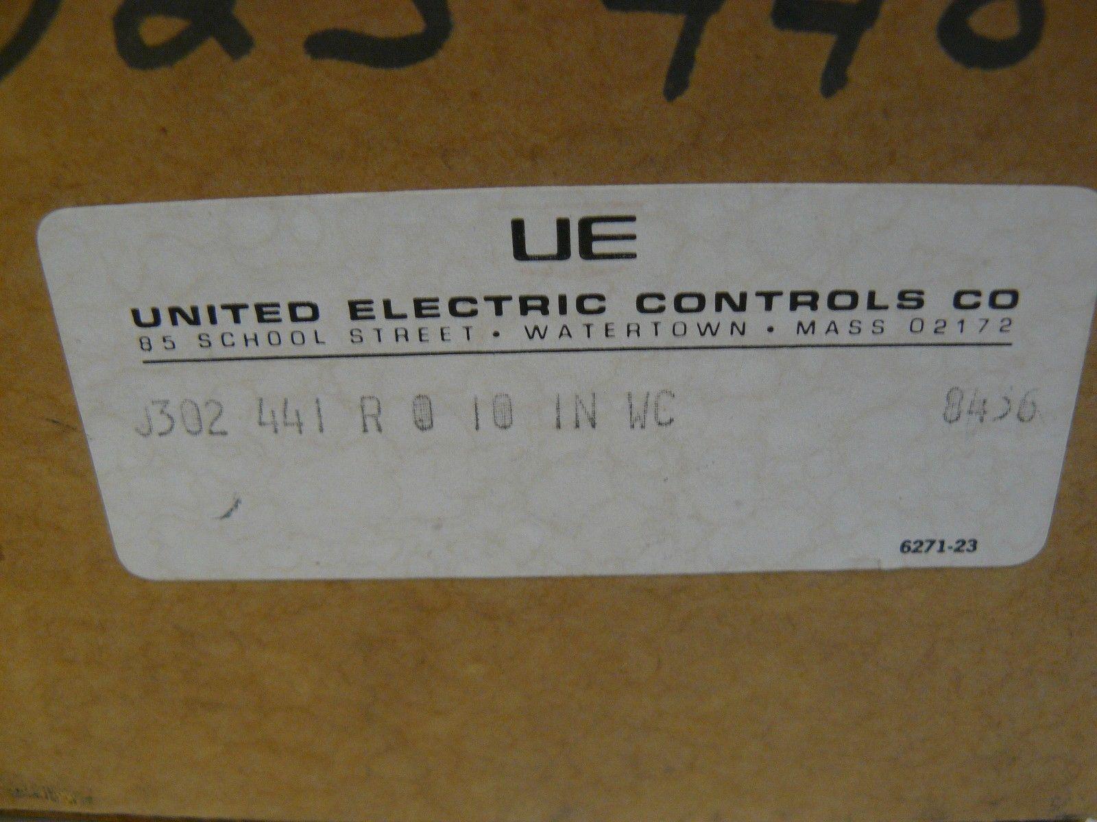 NEW UNITED ELECTRIC J302 441 PRESSURE CONTROLLER 0-10″ WC.15-6″ WC 225 PSI