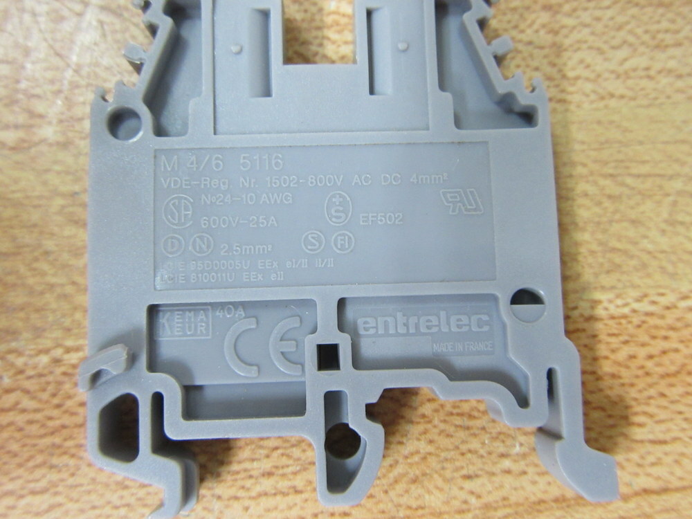 Entrelec ABB M4/6-5116 Block 1SNA115116R0700 Grey (Pack of 30)