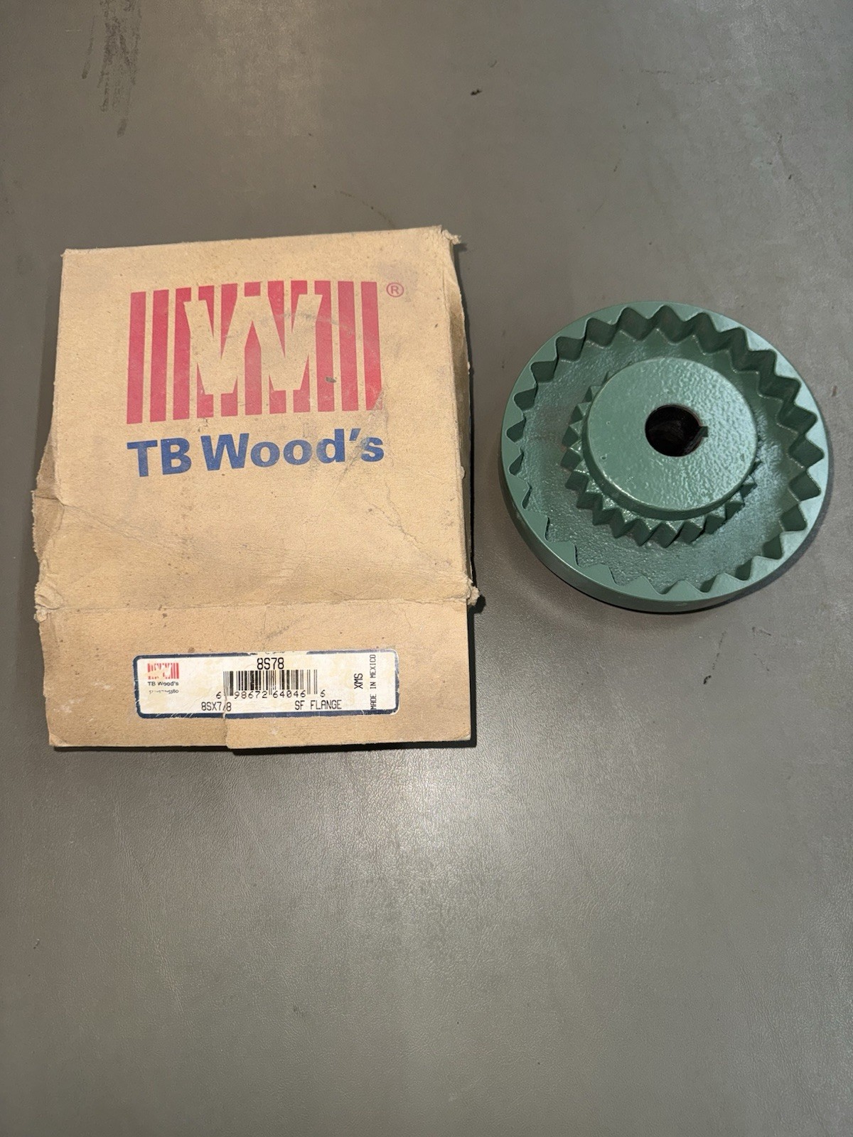 Tb Woods 8S78 Sure-Flex Sleeve Coupling Flange, 8S, Bore 7/8″