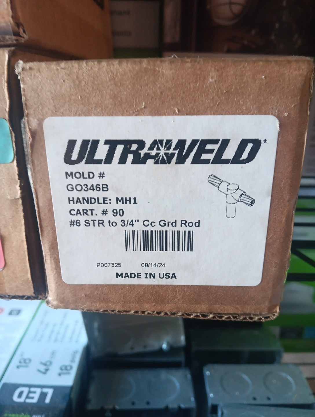 Ultraweld Mold GO346B MH1 Handle Cart #90 Ground Rod