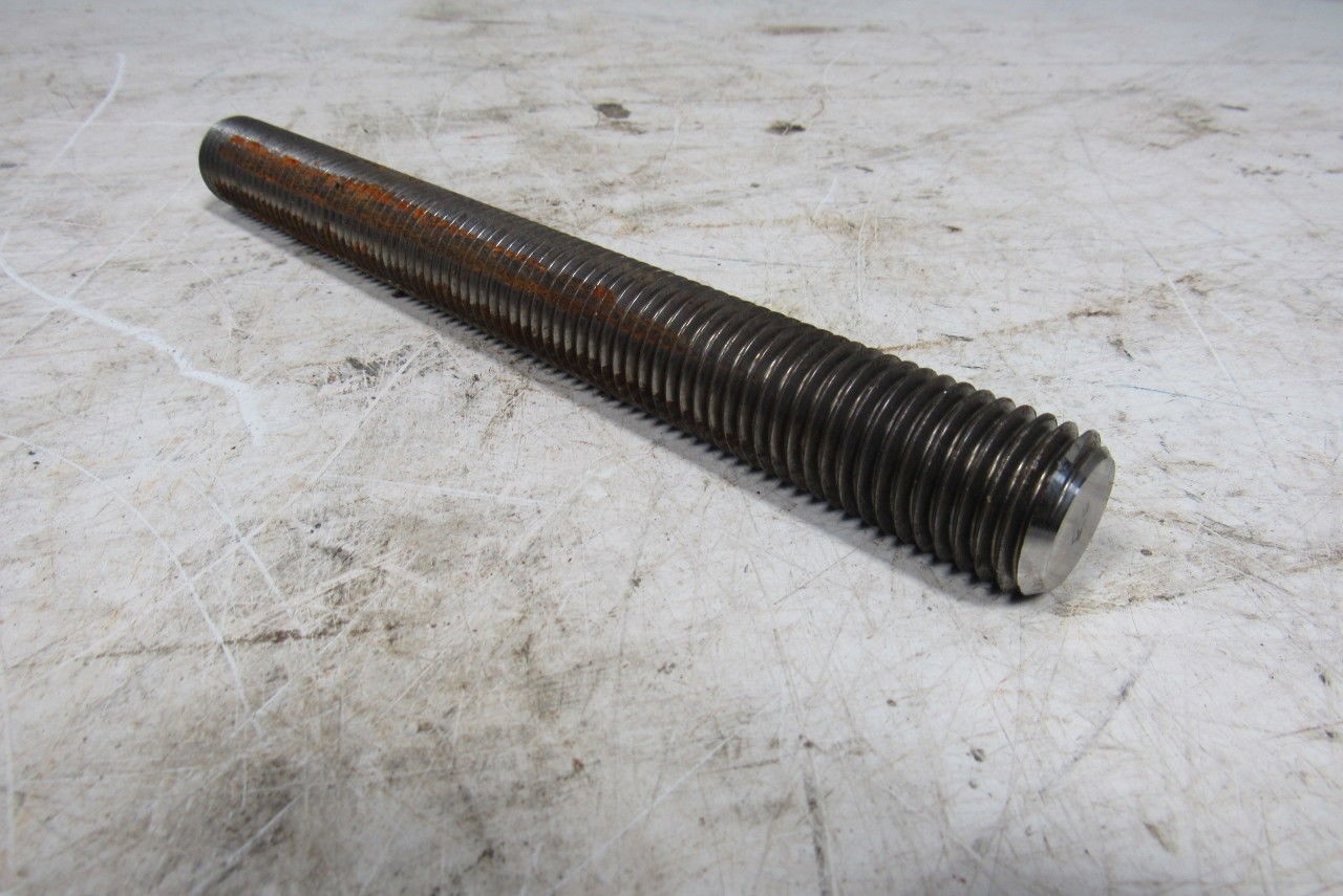 1″-8×9-1/2″ (OAL 9-3/4″) A193 B7 Fully Threaded Stud Plain Finish Lot of 5