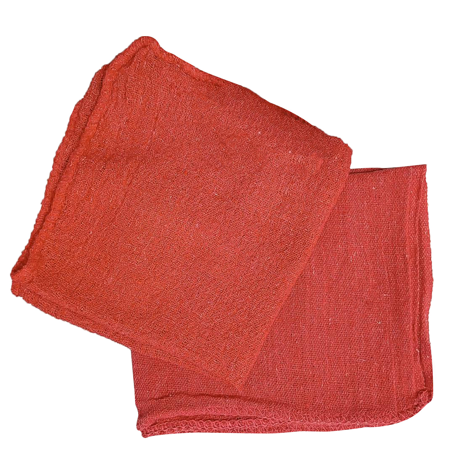 100 New Industrial A-Grade Shop Rags – Cleaning Towels Red – Multipurpose Cloth