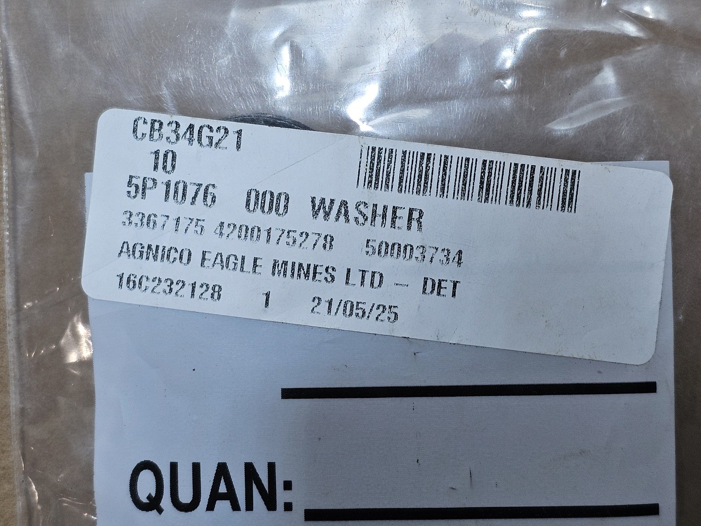 SURPLUS NEW Caterpillar 5P-1076 Steel Flat Washer – Heavy Machinery