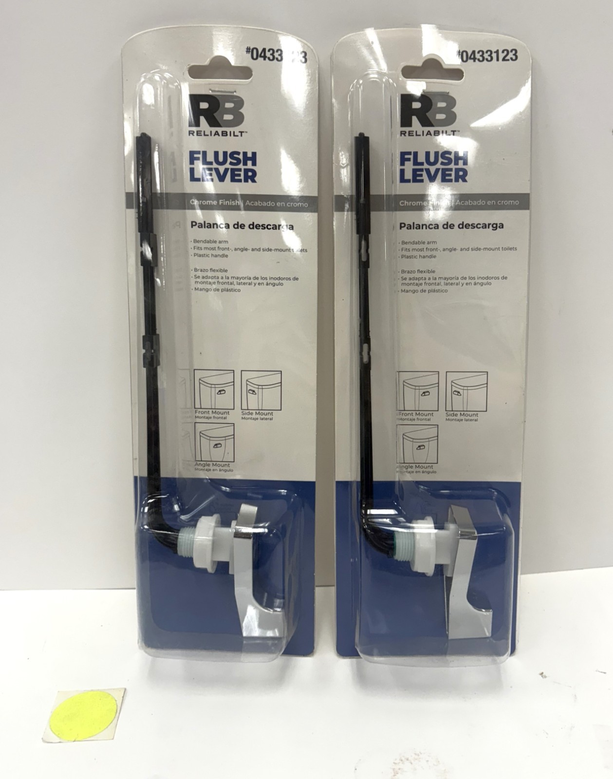 RELIBAIT CHROME FINISH FLUSH LEVER #0433123 LOT OF 2