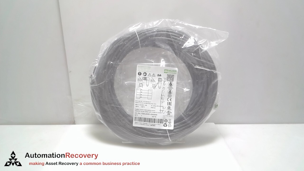 MURR ELEKTRONIK 7000-40201-6342000 DOUBLE ENDED CORDSET 20 METER, NEW #311456