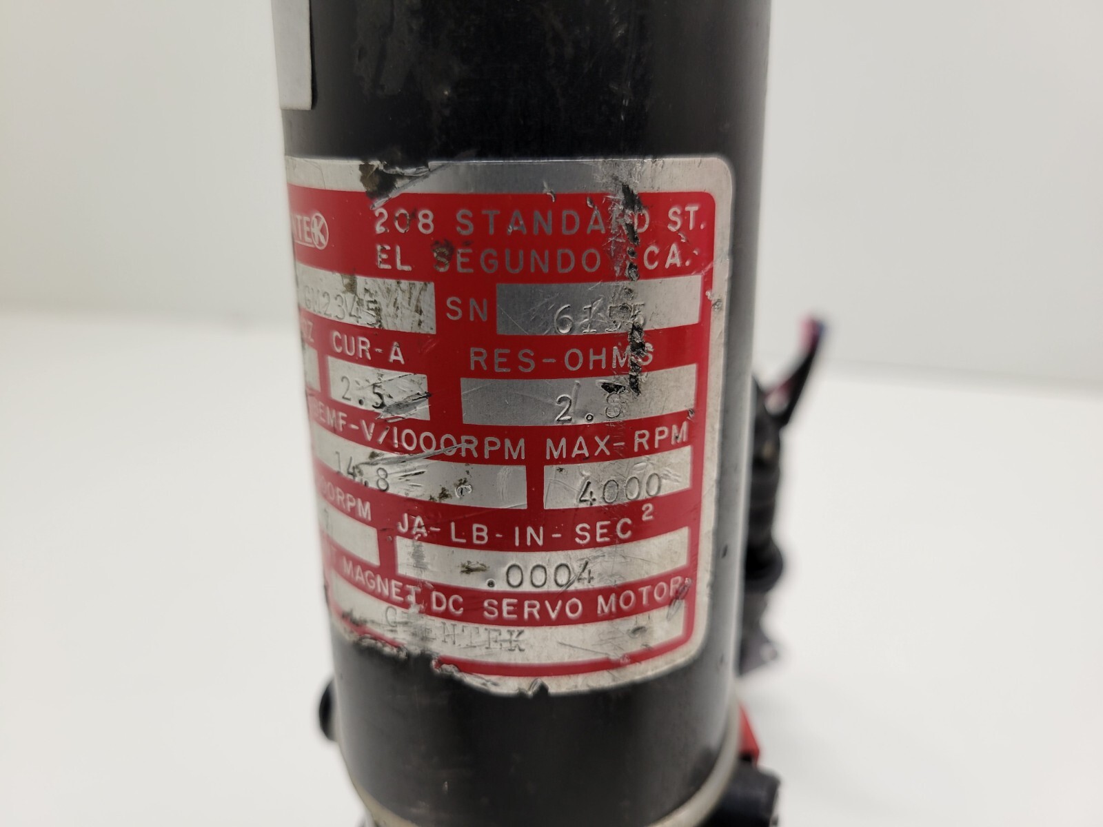 USED! GLENTEK PERMANENT MAGNET DC SERVO MOTOR GM2345 W/ OPTCODER LDA-047-500
