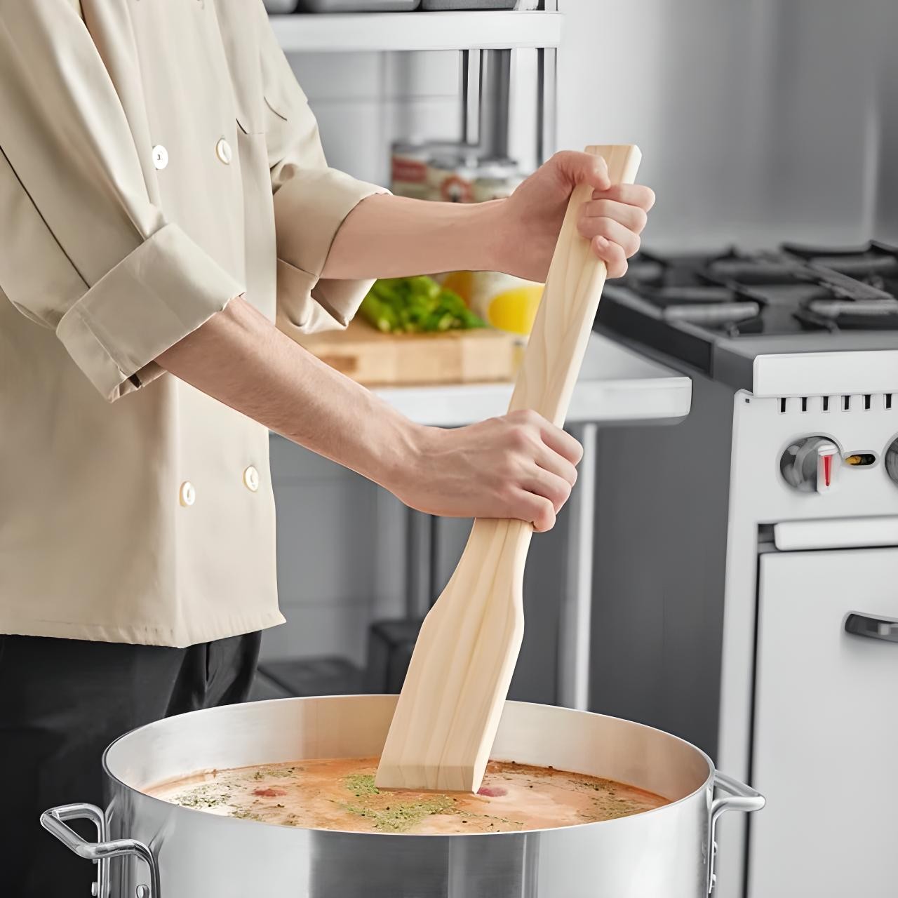 OCS Parts 24-Inch Wooden Cooking Spoon Paddle for Mixing, Stirring, and Brewing