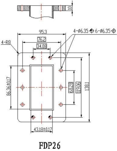 1 Pc. New YERKON 2.17-3.3GHz BJ26(WR340) Waveguide Coaxial Adapter Converter