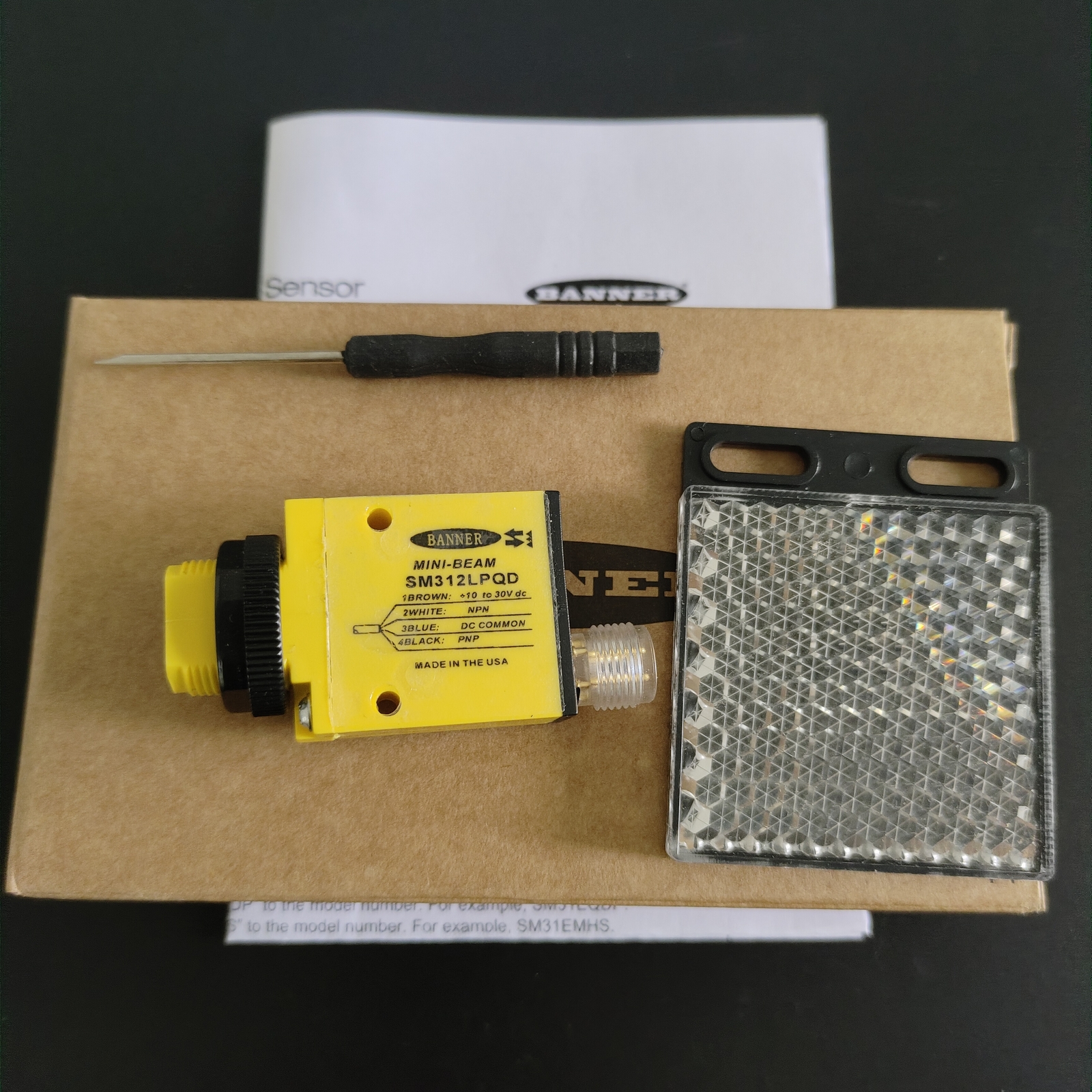 Photoelectric Sensor Switch For Banner SM312LPQD Mini-Beam 10-30VDC PNP/NPN