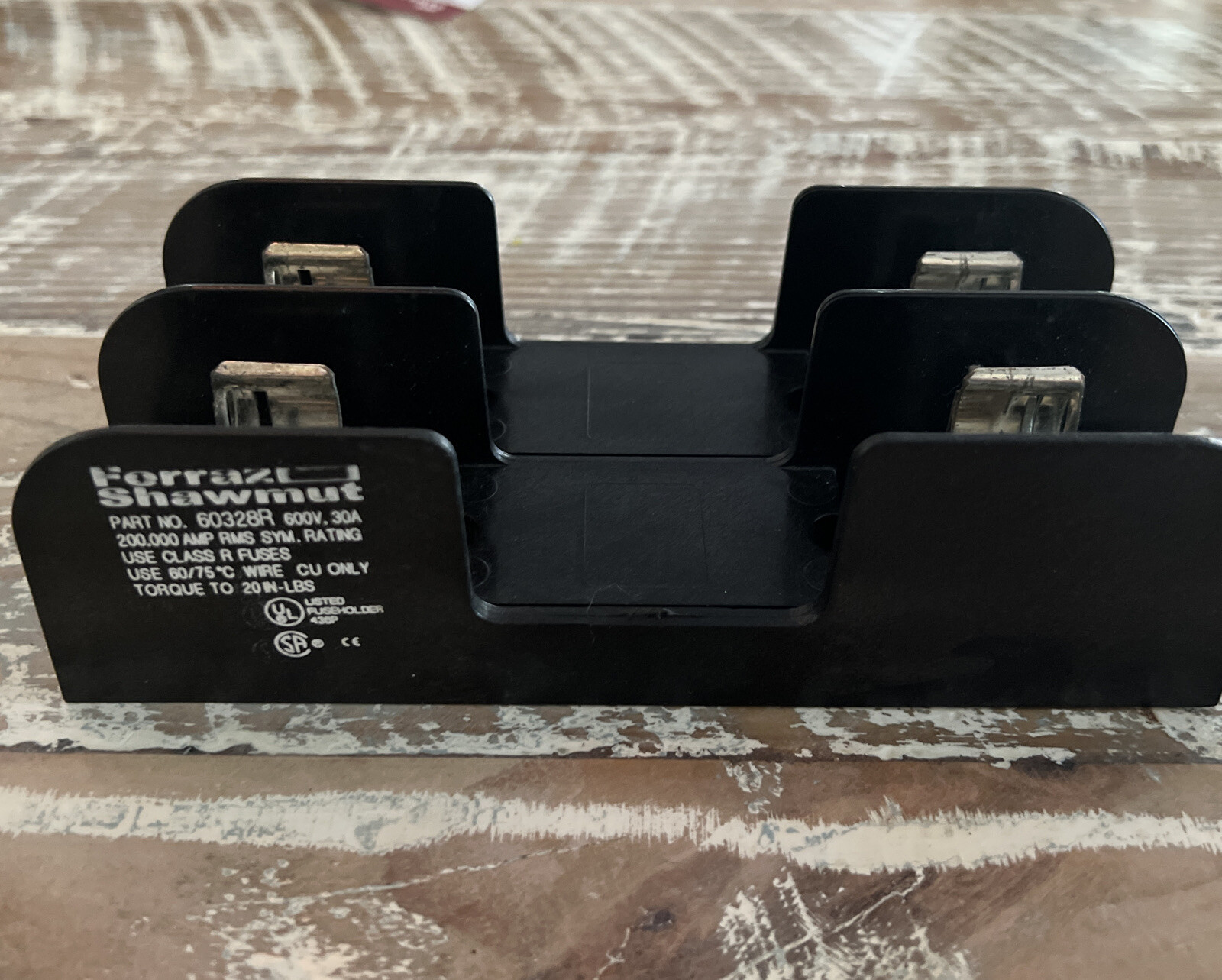 FERRAZ SHAWMUT 60328R Fuse Holder 600V 30A 2-Pole EXEC COND FREE SHIP