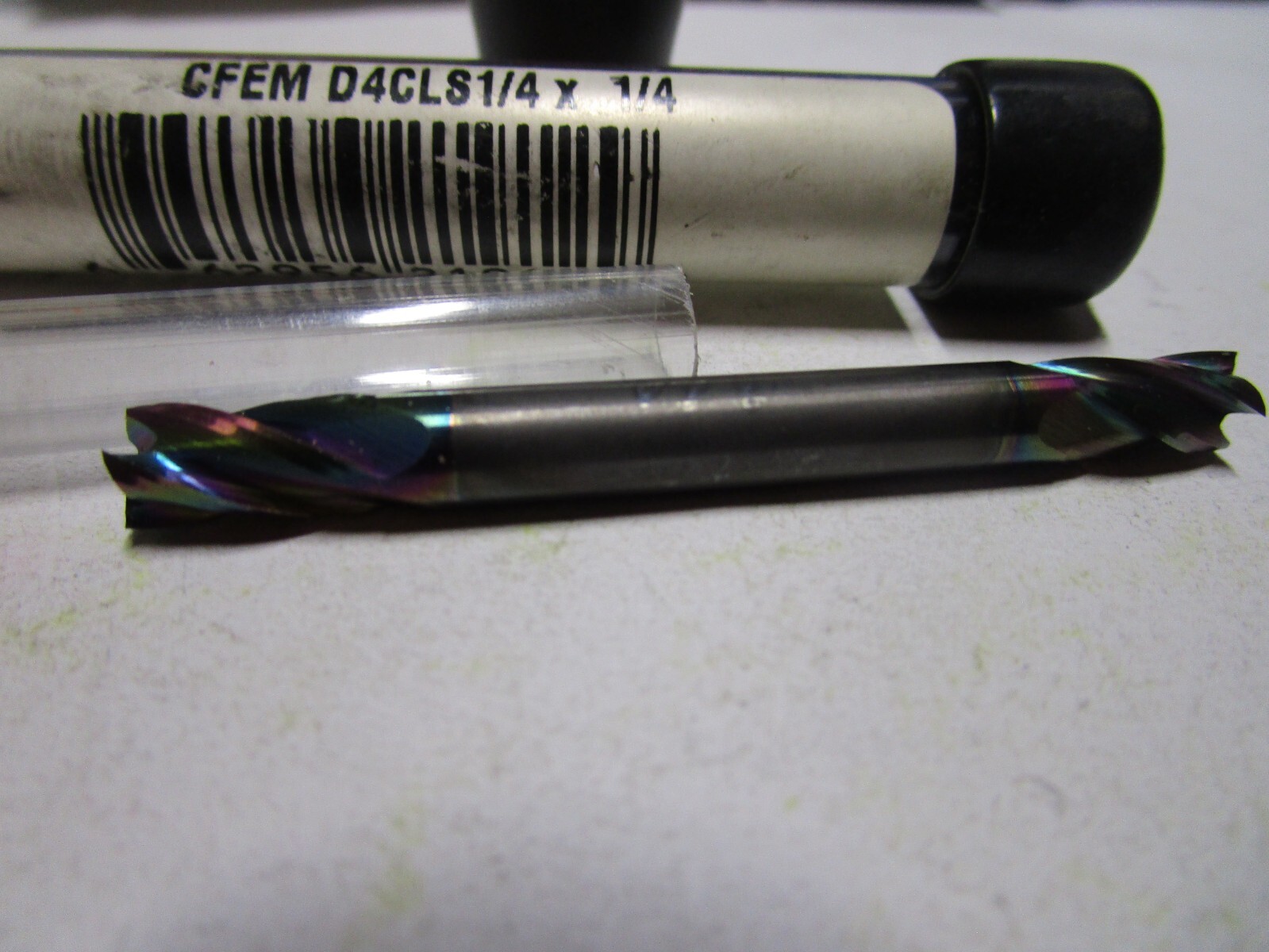 1/4″ x 1/2″ x 2-1/2″ Carbide 4 Flute Double End-Square Center Cut End Mill
