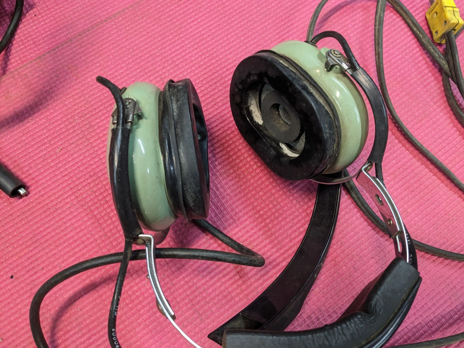 Lot of 2 David Clark Aviation Headsets H5030 & H5040 **UNTESTED, FOR PARTS**