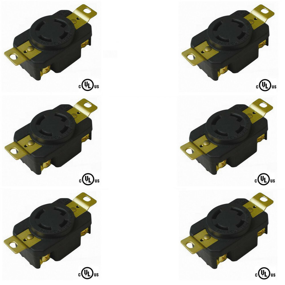 NEMA L15-30R Locking Receptacle 250V, 30A by Powertronics Connections (TM)