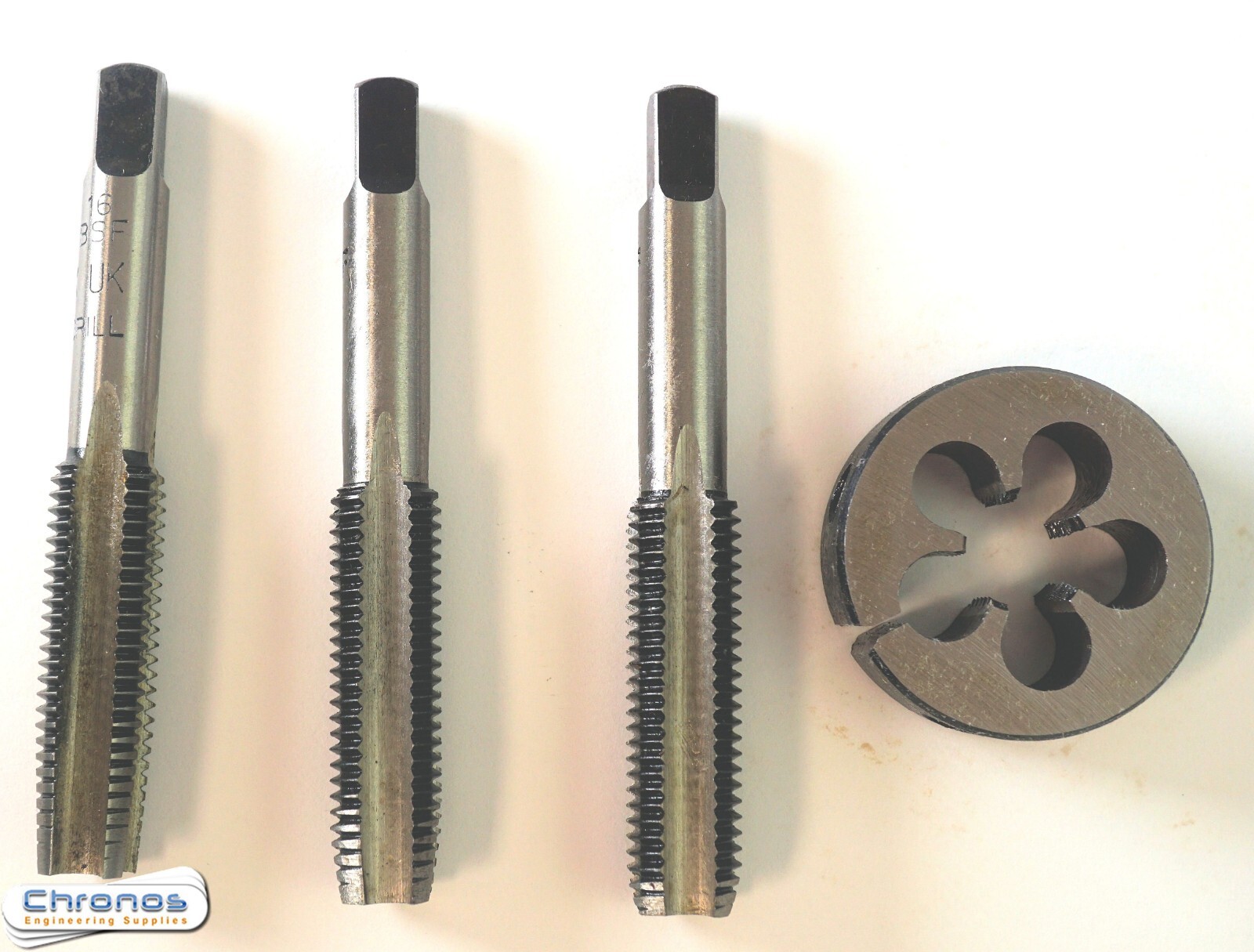 5/32 UNC TAPS & DIE FROM CHRONOS MODEL ENGINEERING SET OF 4