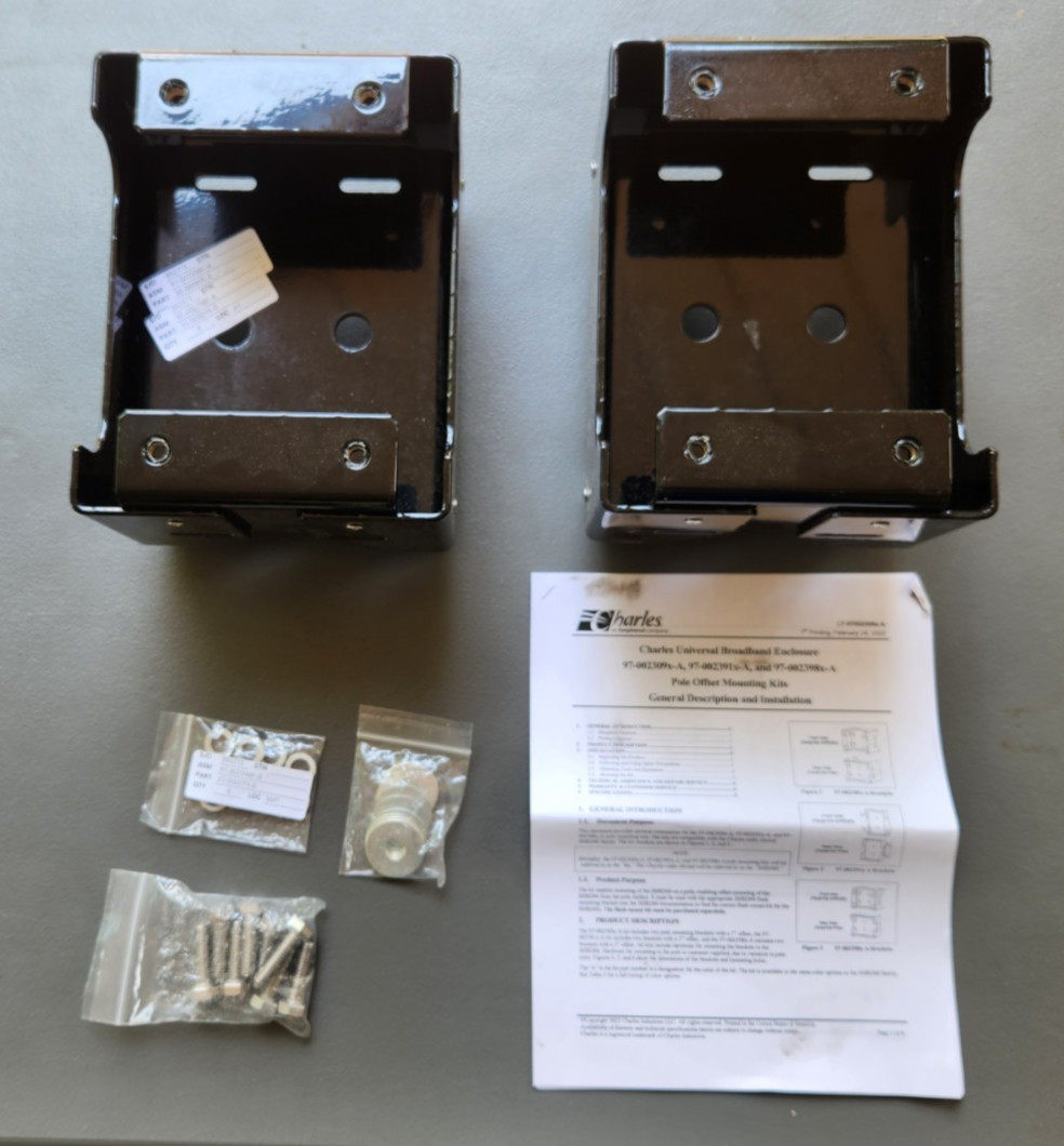 Charles Industries, 97-002398F-A, KIT SHRD60-401 P MT, 5 IN 0S, BLACK