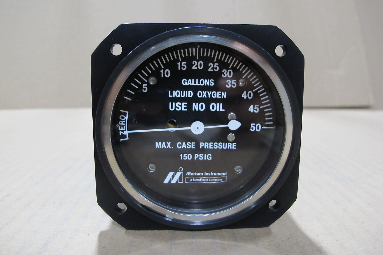 MERIAM INSTRUMENT LIQUID OXYGEN CONTENT GAGE NSN 6685-00-526-4265