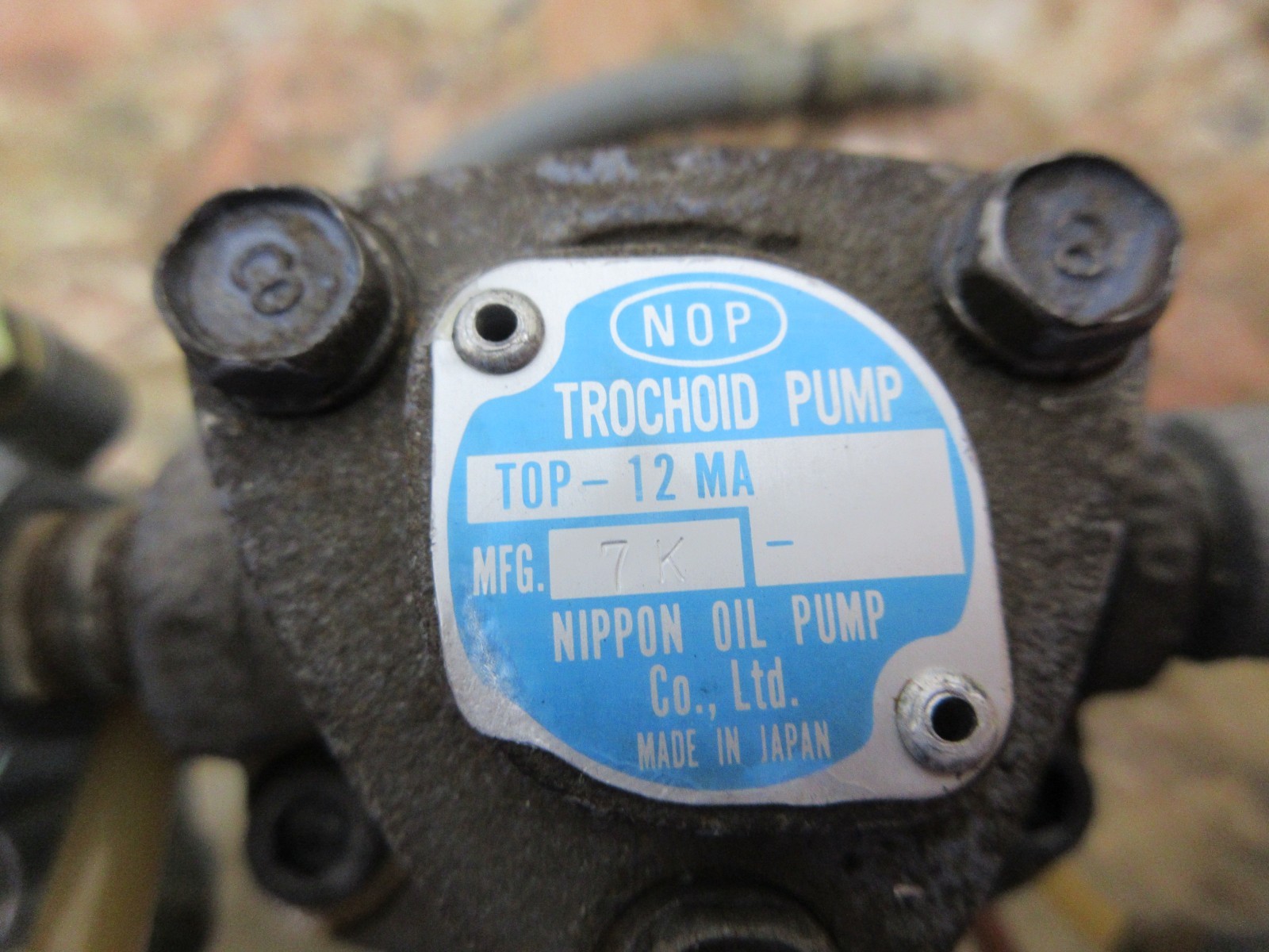 KITAMURA 3X CNC MILL NOP TOP-IME75-4-12MA TYPE GP-75-4 GEROTOR MOTOR PUMP 12MA