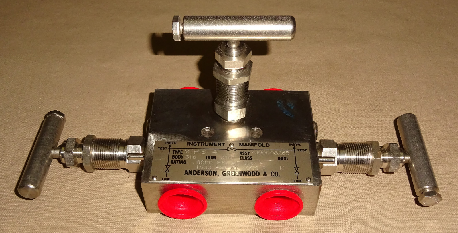 Anderson Greenwood M1HIS-4 Instrument Manifold 316 Stainless Steel M1HIS4 Tyco