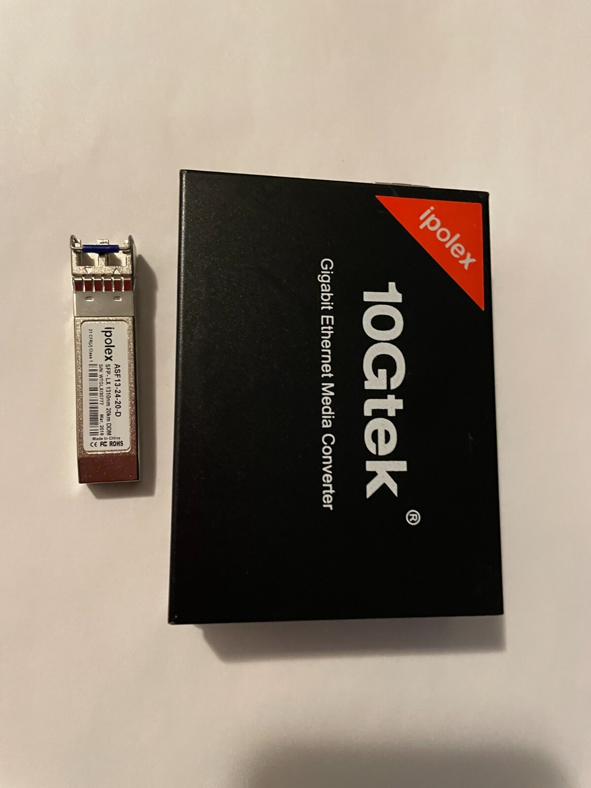 IPOLEX A7S2-33-1GX1GT-SFP/GT3 10GTEK SFP MEDIA CONVERTER WITH SFP TRANSCEIVER