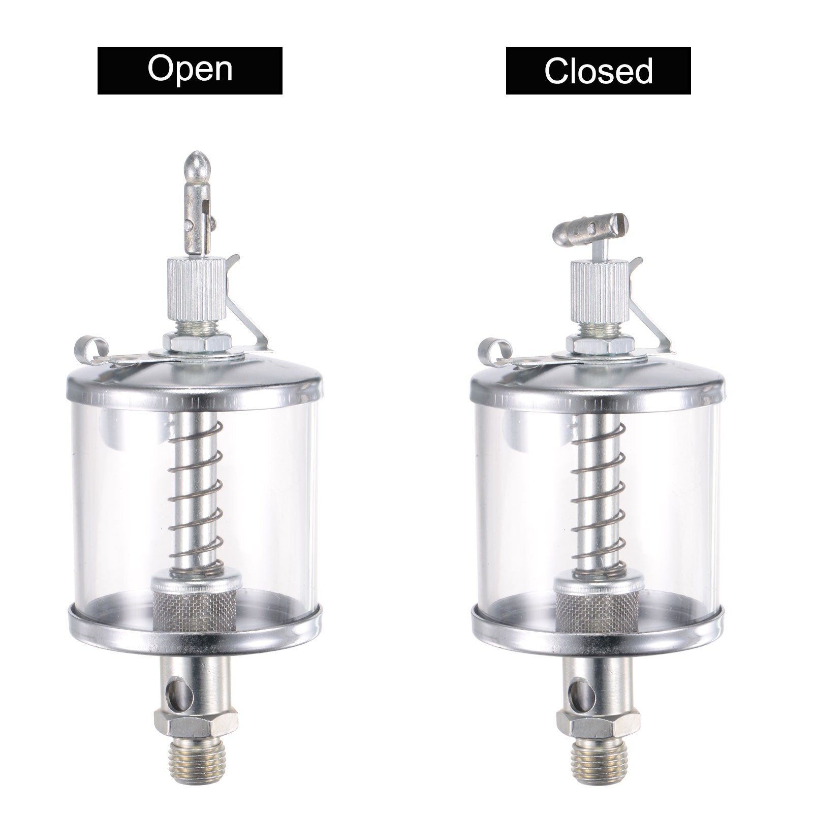 1PCS G1/4 Needle Valve Type Oil Cup Sight Gravity Drip Feed Oiler