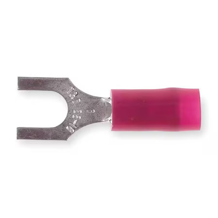 Sta-Kon Ra18-8F Fork Terminal, #8 Stud Size, 16 Awg, 600 V, Nylon Insulated,