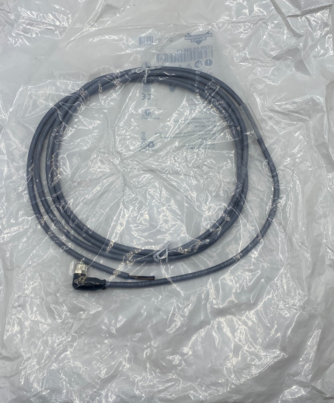 Automation Direct CD08-0A-020-C1 Cable,Female Connector 90 With Cable PVC 3X0.25