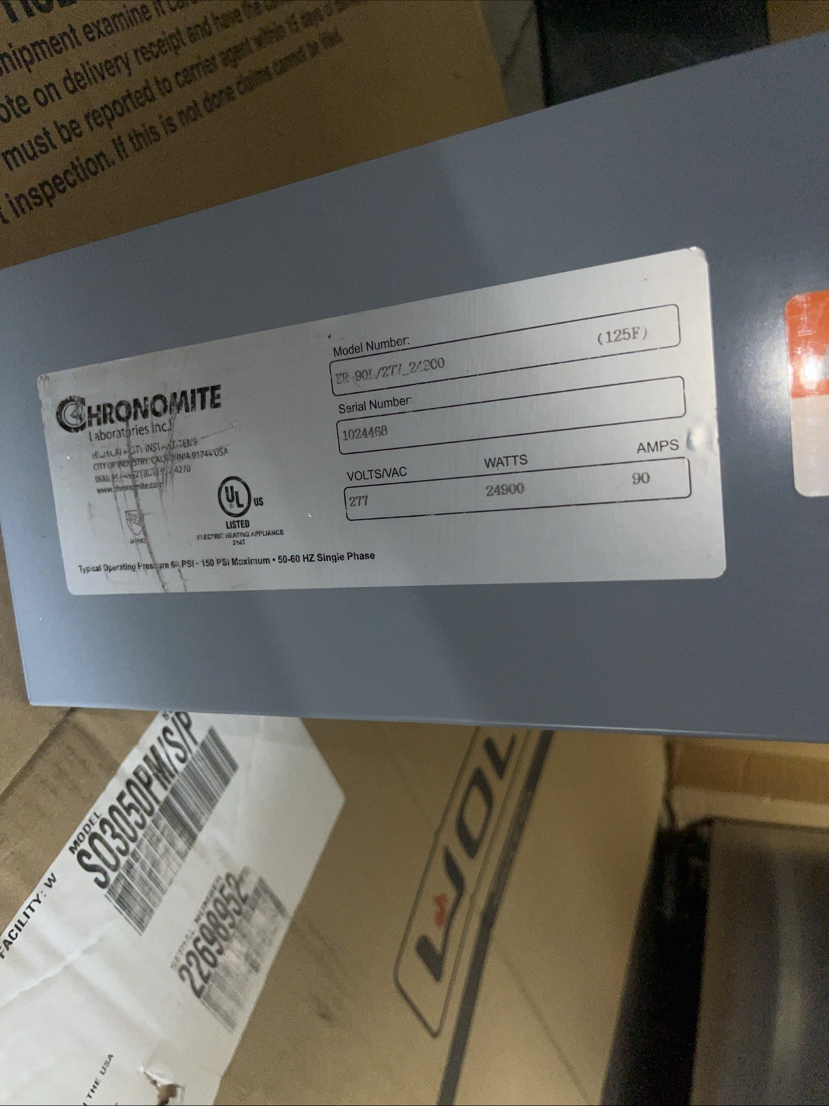 Chronomite Er-90L/277-24900 Both Electric Tankless Water Heater