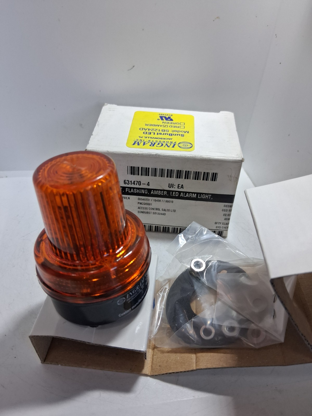 INGRAM SB1224AD SUNBURST LED LIGHT MODULE 12-24VAC/DC FLASHING AMBER ALARM NIB